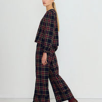 Check Wide Pants