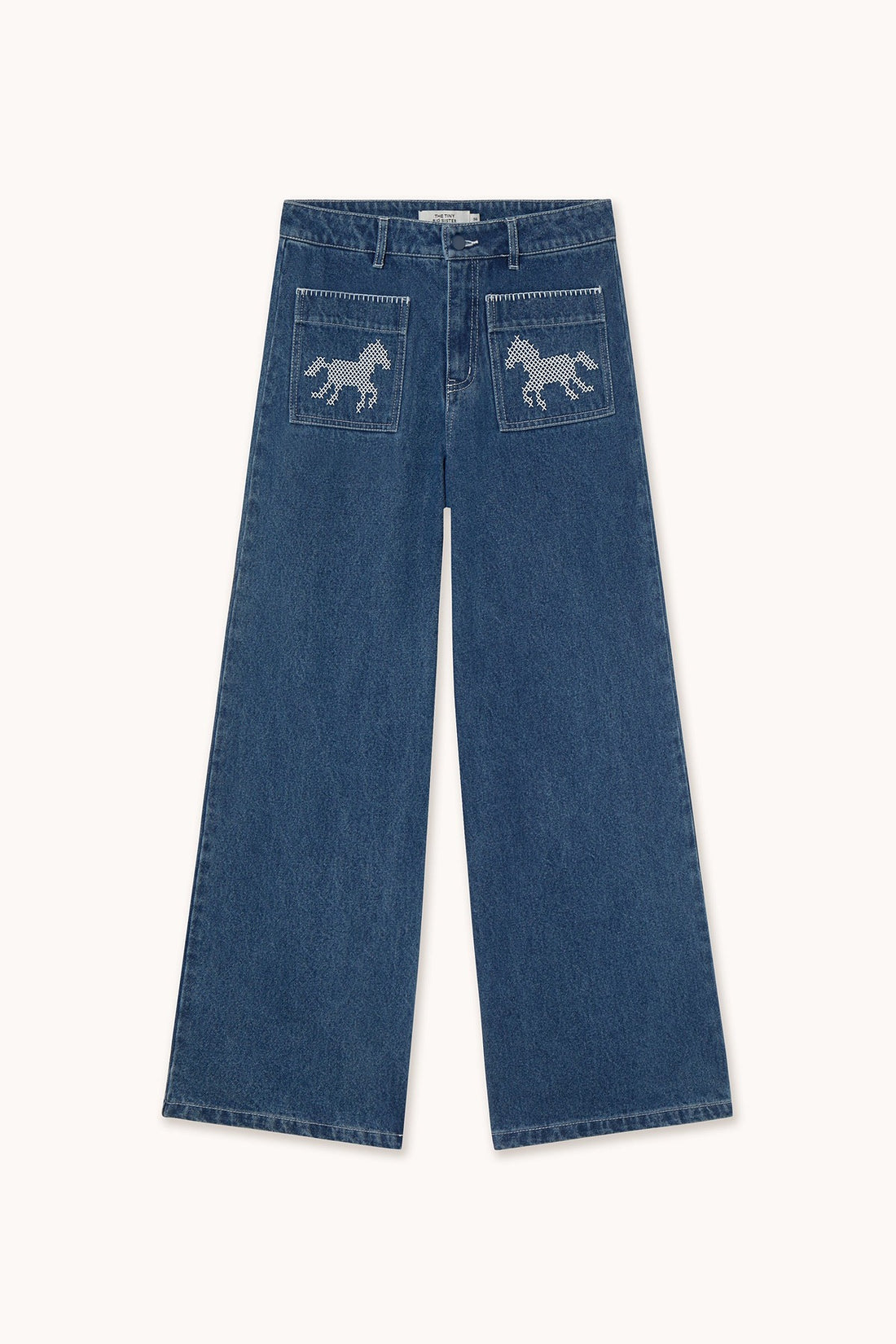 Embroidered Horses Jeans