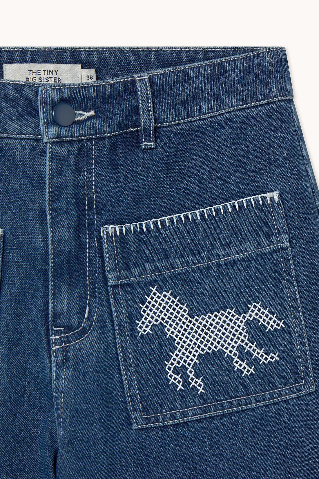 Embroidered Horses Jeans