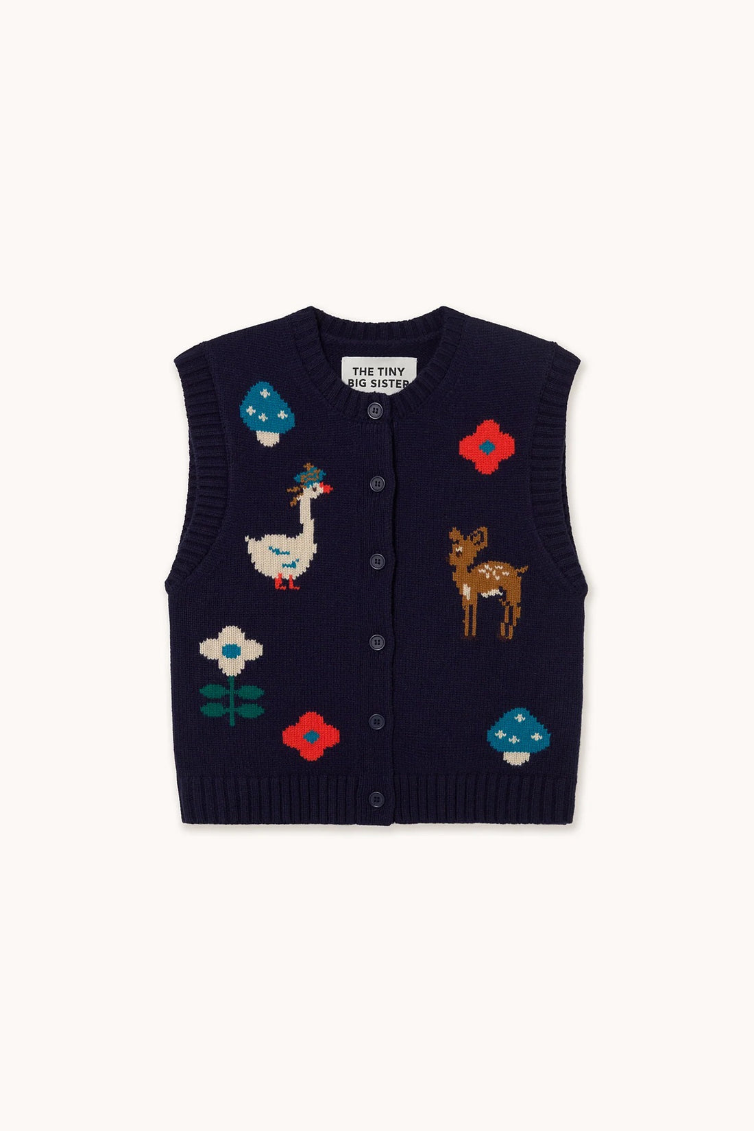 100% Merino Wool Intarsia Vest