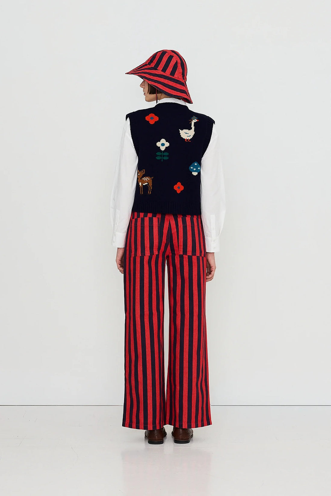100% Merino Wool Intarsia Vest