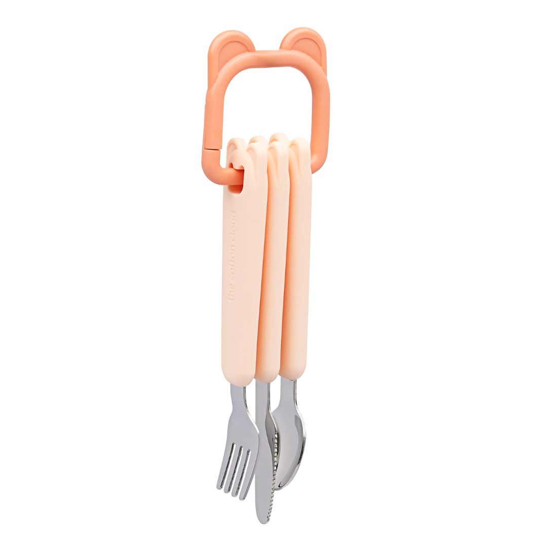 Tangerine Cutlery Set with Loop - Parkette.