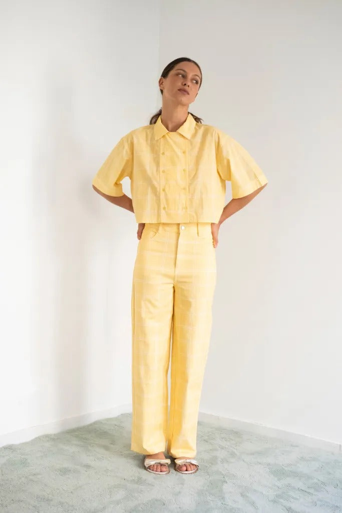 Check Berta Long Denim - Parkette.