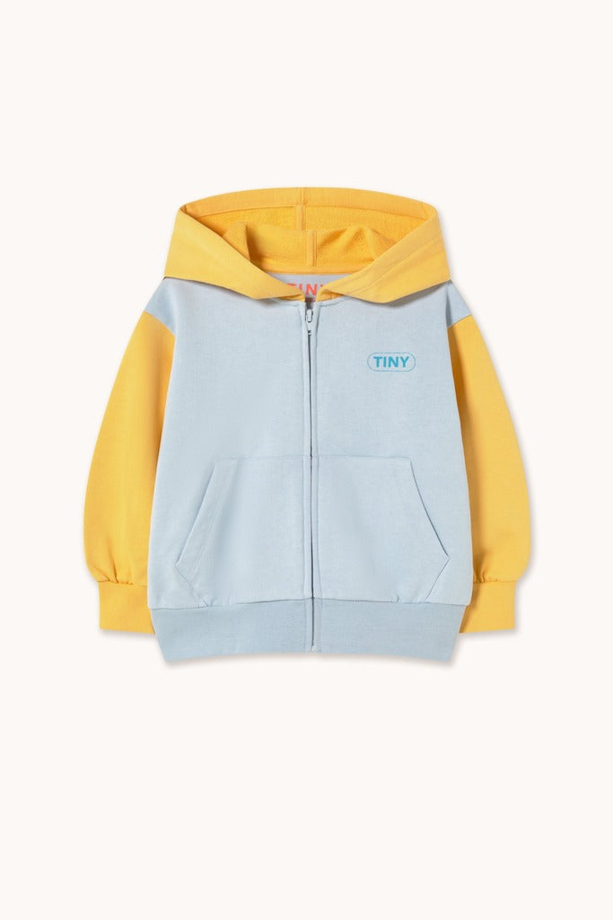 Color Block Hoodie - Washed Blue - Parkette.
