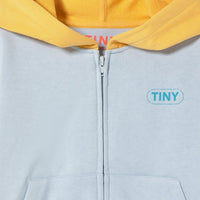 Color Block Hoodie - Washed Blue - Parkette.