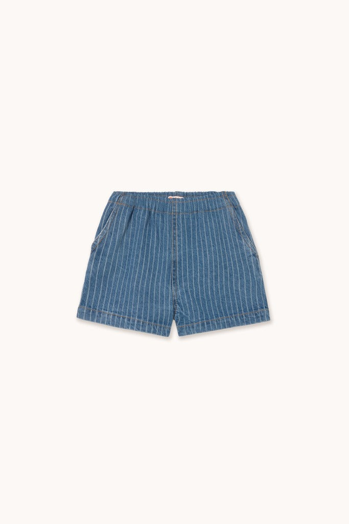 Stripes Denim Shorts - Parkette.