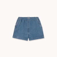 Stripes Denim Shorts - Parkette.