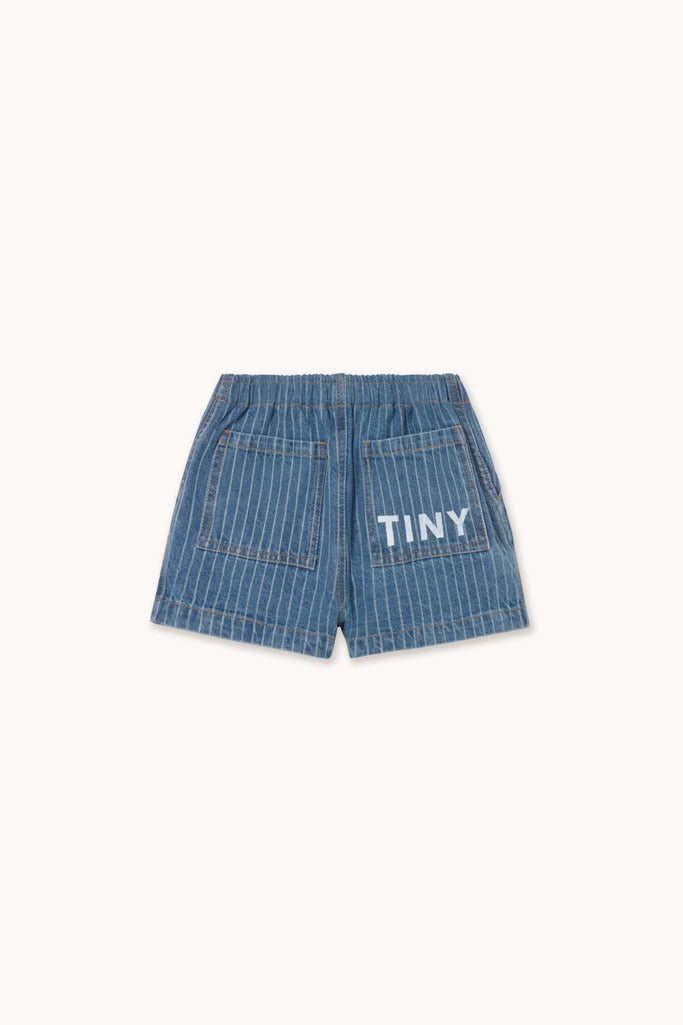 Stripes Denim Shorts - Parkette.