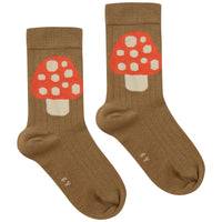Mushroom Medium Socks - Parkette.