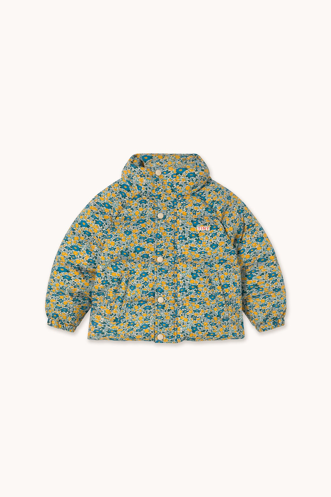 Flower Pattern Short Padded Jacket