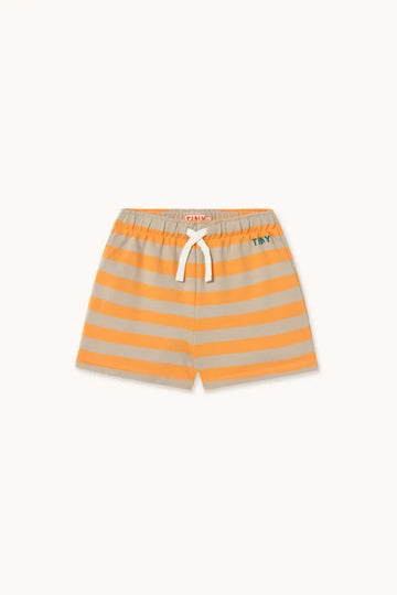 Stripes Tiny Short - Orange/Dark Vanilla - Parkette.