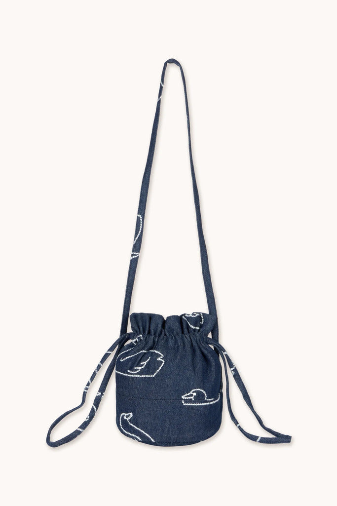Big Swans Denim Bucket Bag