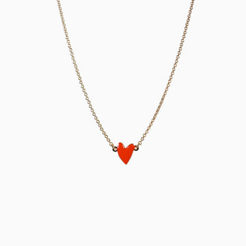 Grant Heart Necklace - Poppy Red