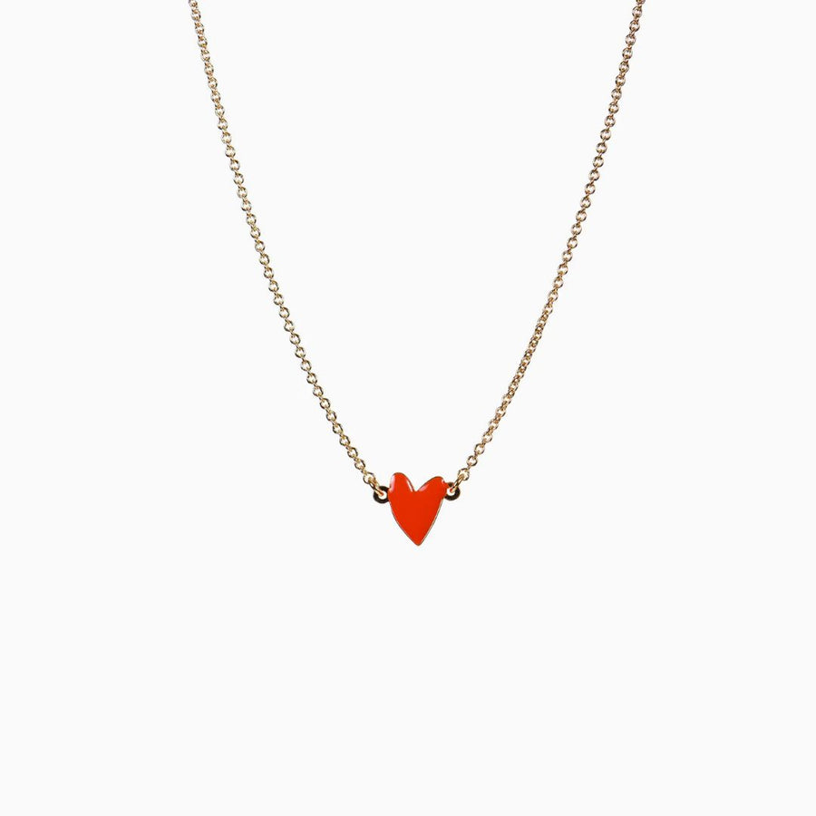 Grant Heart Necklace - Poppy Red