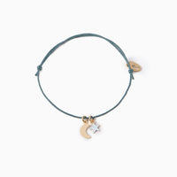 Moonlight Star and Moon Charm Bracelet