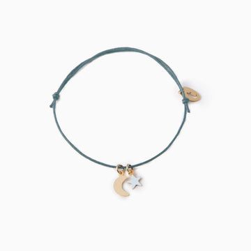 Moonlight Star and Moon Charm Bracelet