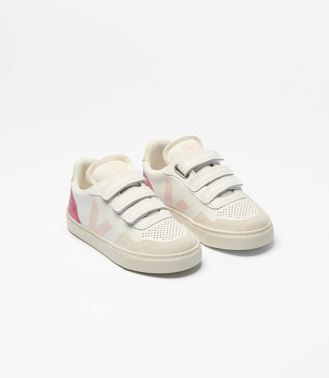 V-90 Leather Sneakers - White Petale Azalea
