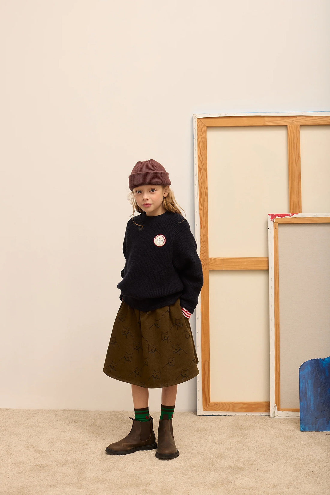 City Dog All Over Canvas Skirt