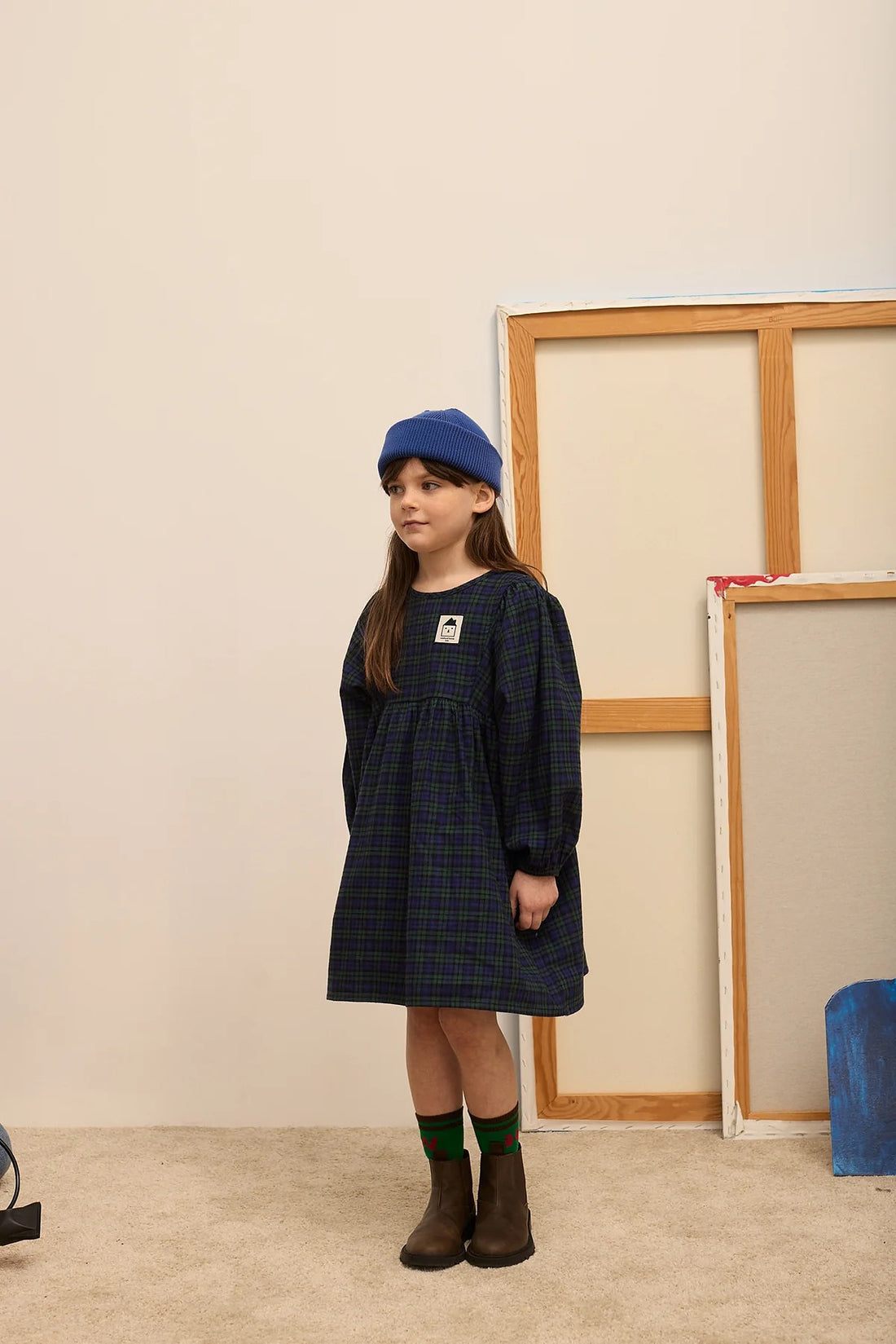 Checkered Dress with Pockets