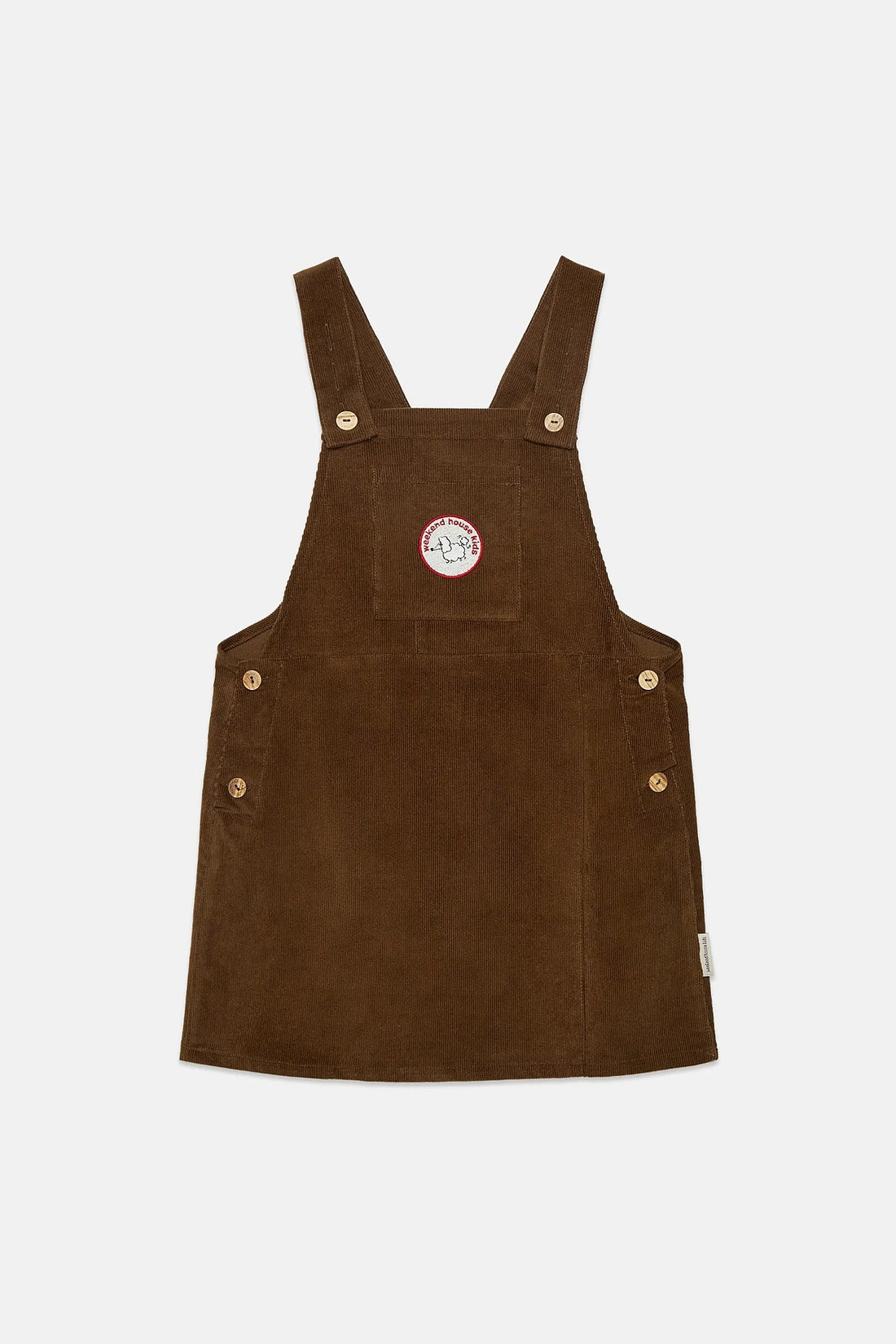 Pom Pom Dog Corduroy Dungaree Dress