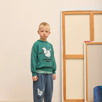 Pom Pom Dog Denim Pants