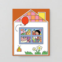 Birthday House Party Shaped Greeting Card