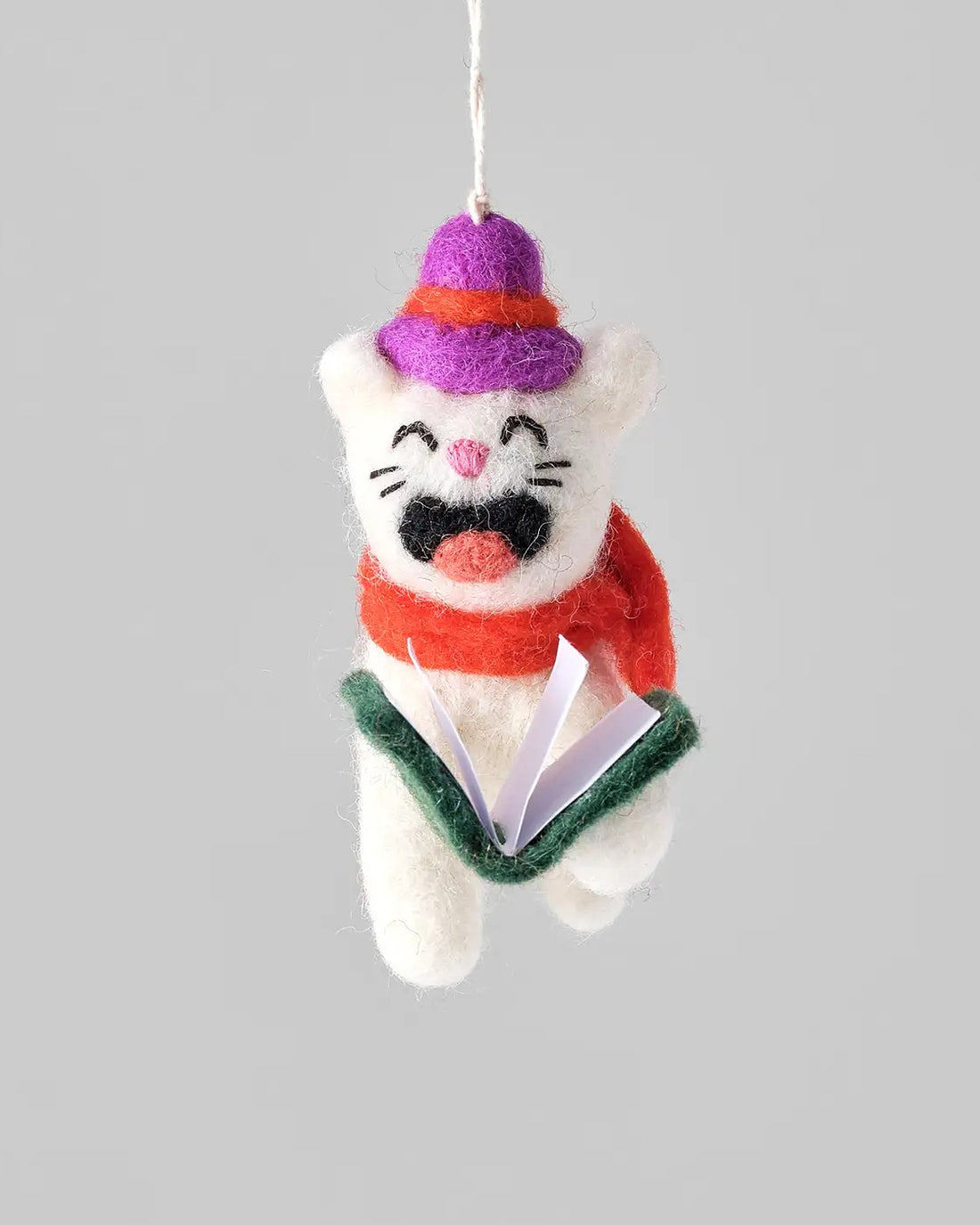 Dickens Cat Felt Ornament
