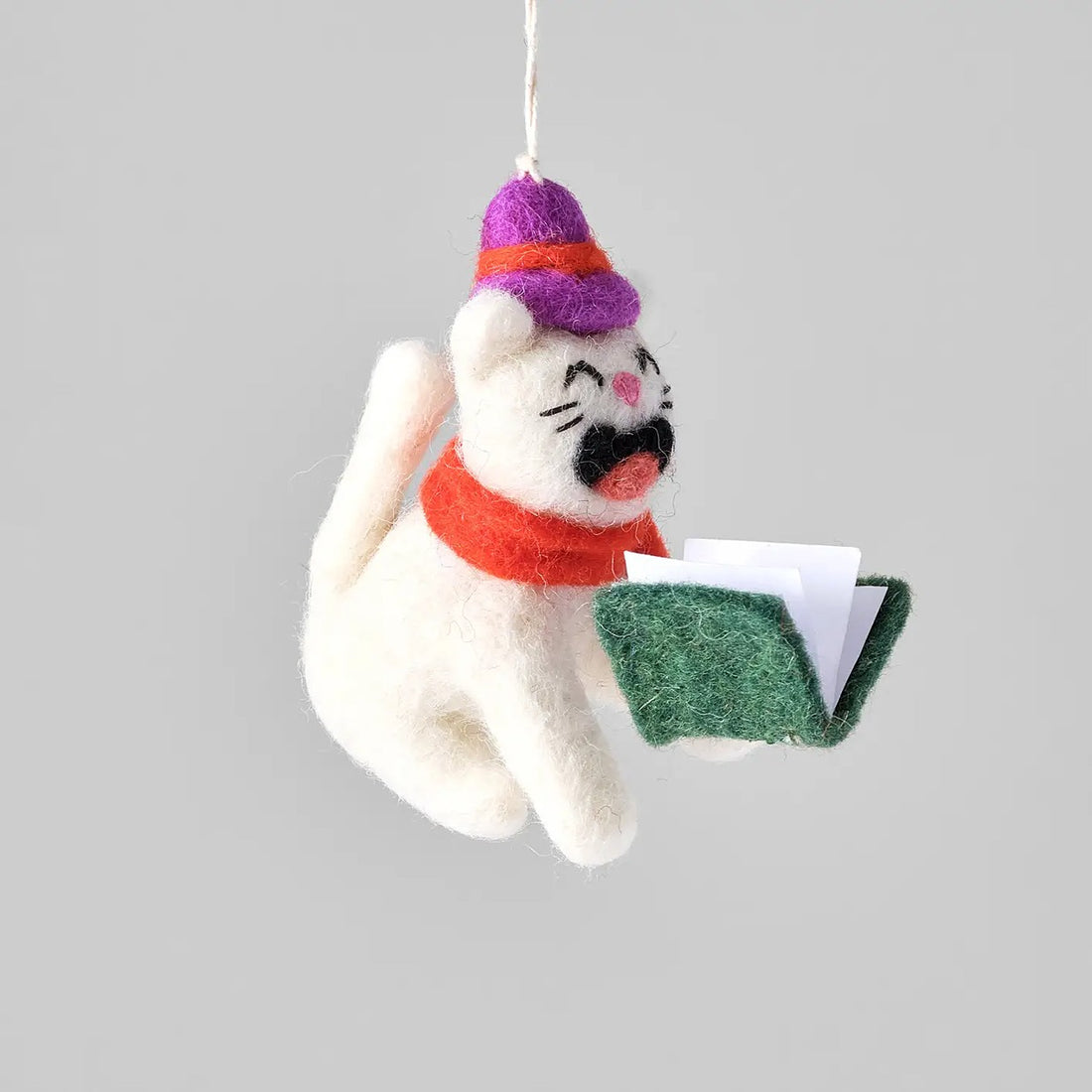 Dickens Cat Felt Ornament