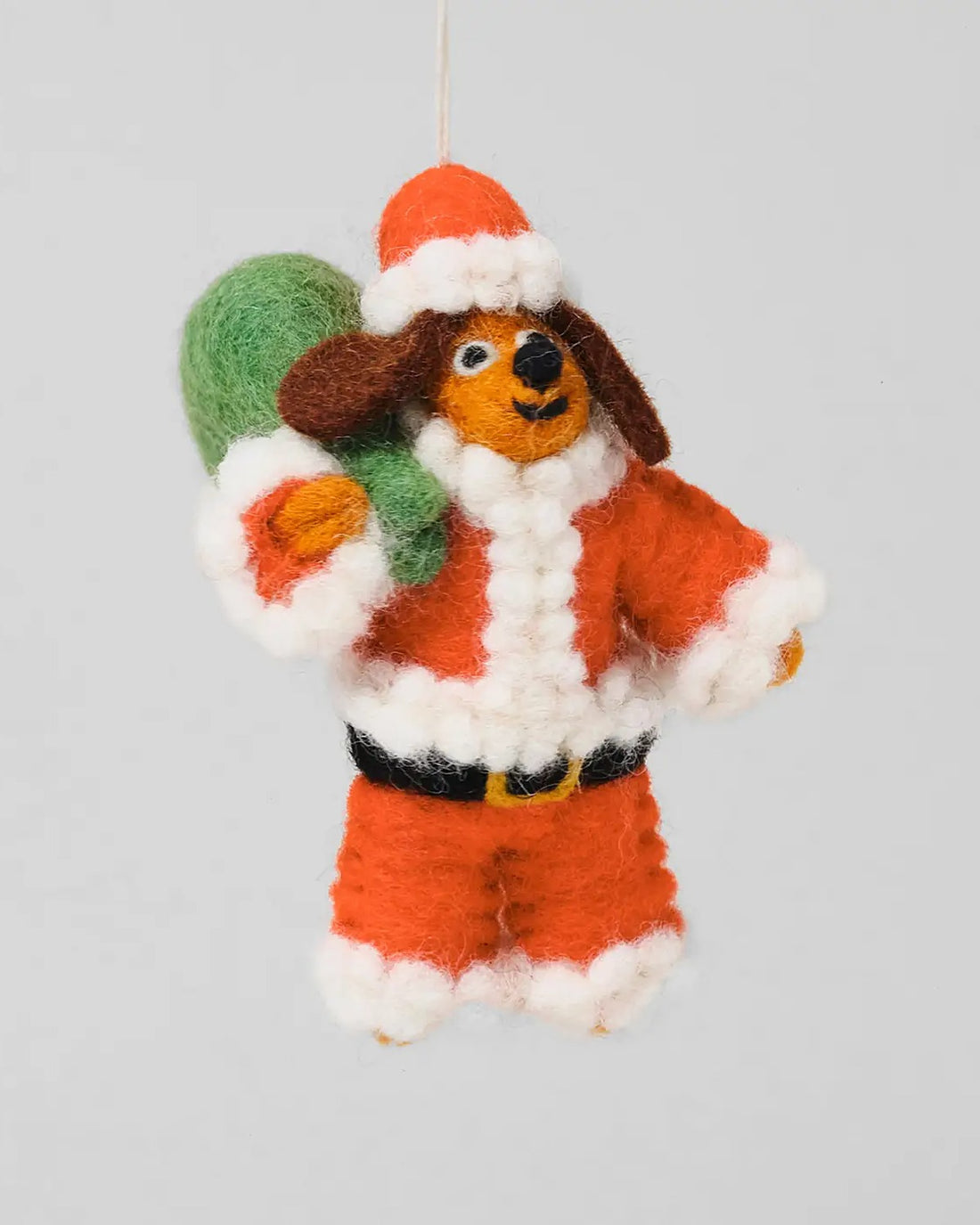 Dog Santa Felt Ornament