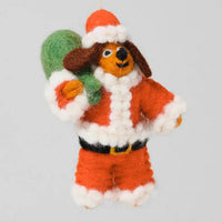 Dog Santa Felt Ornament