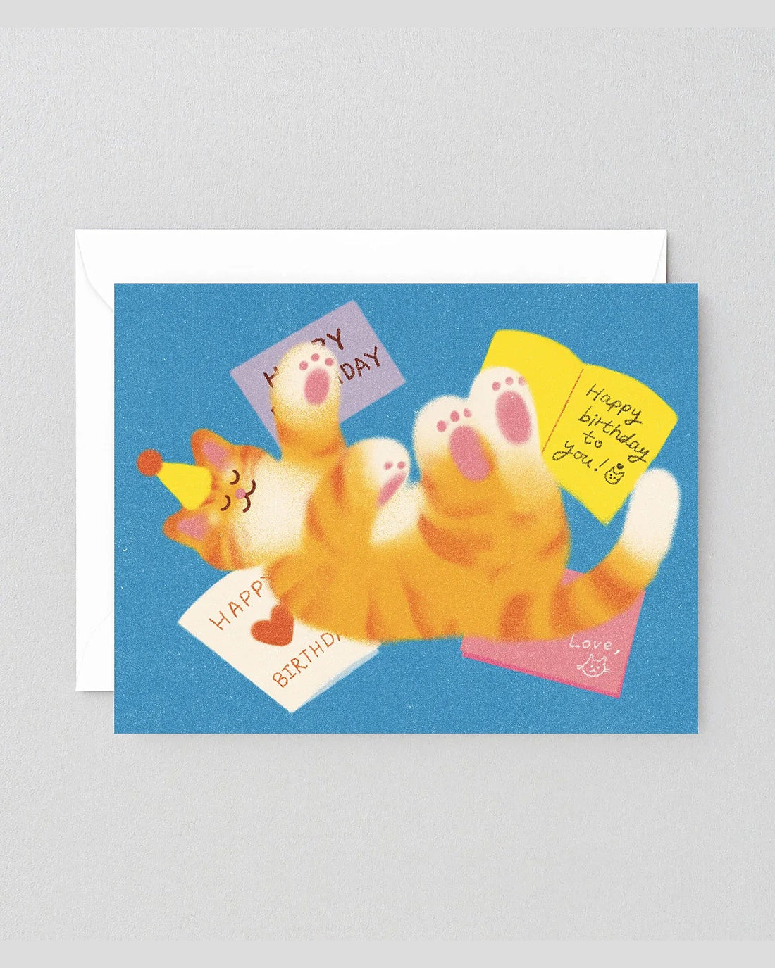 Happy Birthday Cat Letters Greeting Card