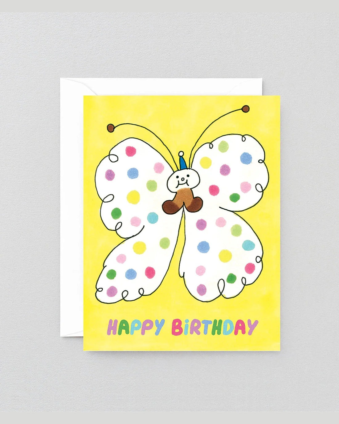 Happy Birthday Spotty Butterfly Cake & Slice Greeting Card