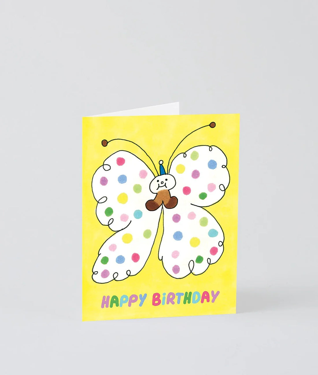 Happy Birthday Spotty Butterfly Cake & Slice Greeting Card
