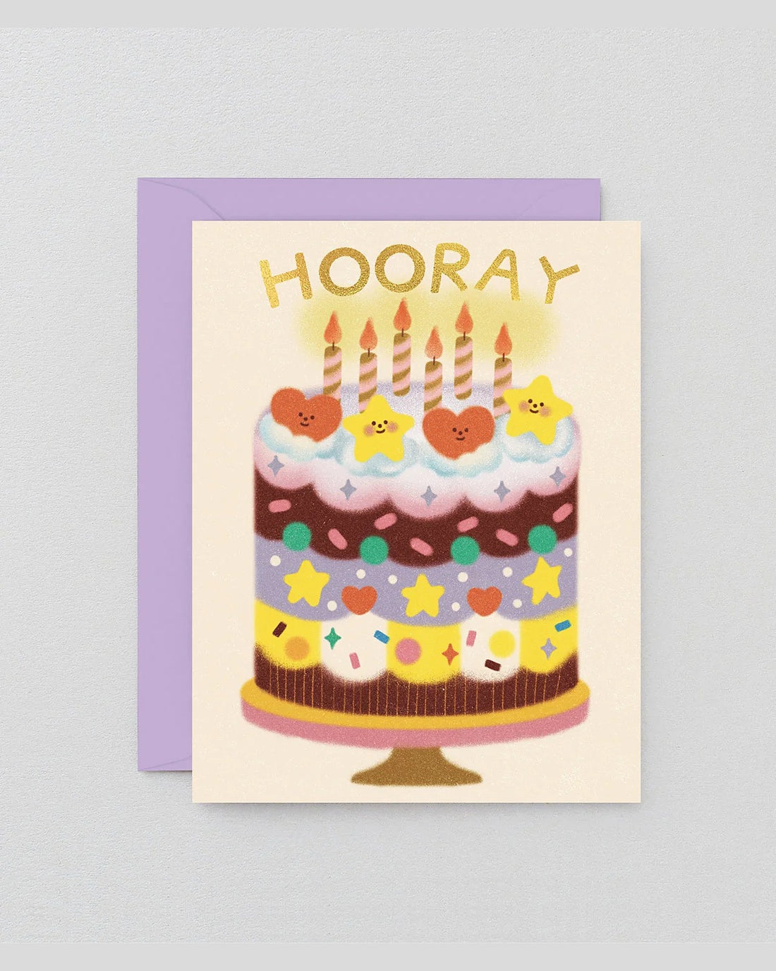 Hooray Happy Birthday Cake Greeting Card
