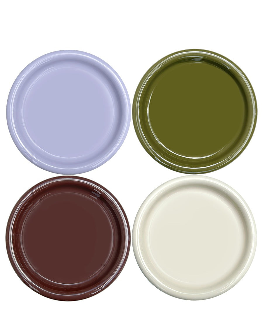 Rolli Dinner Plate in Assorted Colours - Set of 4 - Parkette.