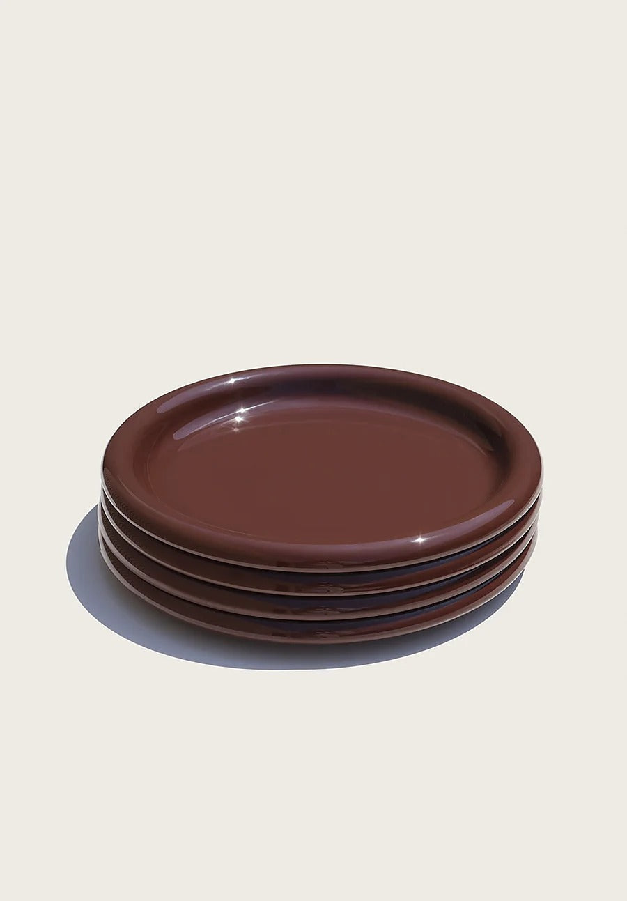 Rolli Dinner Plate in Chocolate - Set of 4 - Parkette.