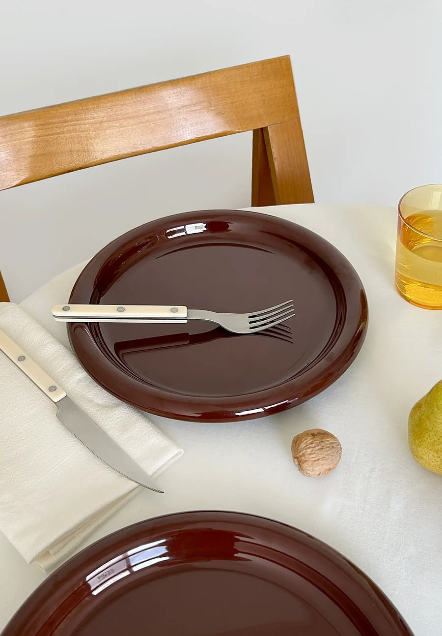 Rolli Dinner Plate in Chocolate - Set of 4 - Parkette.