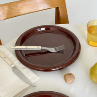 Rolli Dinner Plate in Chocolate - Set of 4 - Parkette.