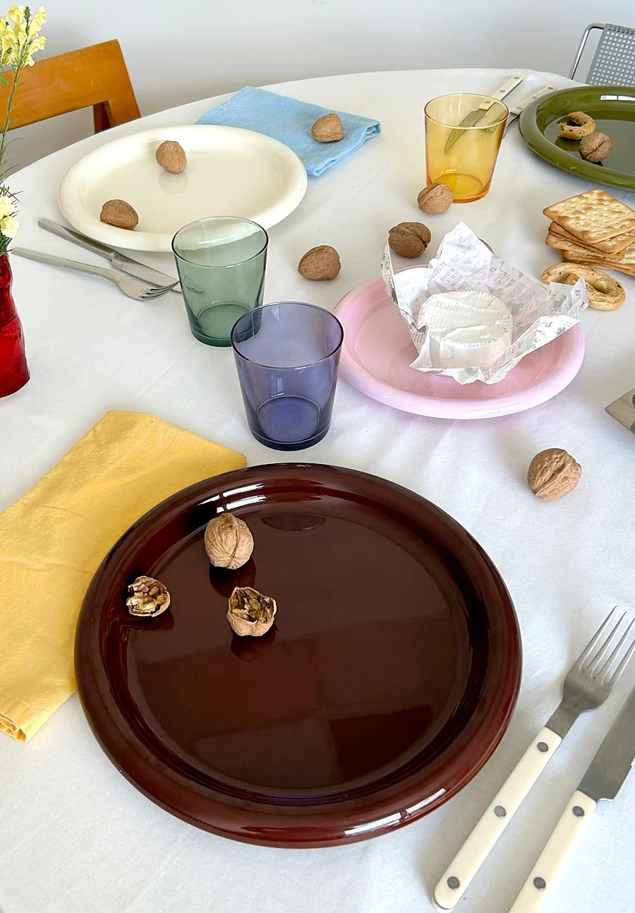 Rolli Dinner Plate in Chocolate - Set of 4 - Parkette.