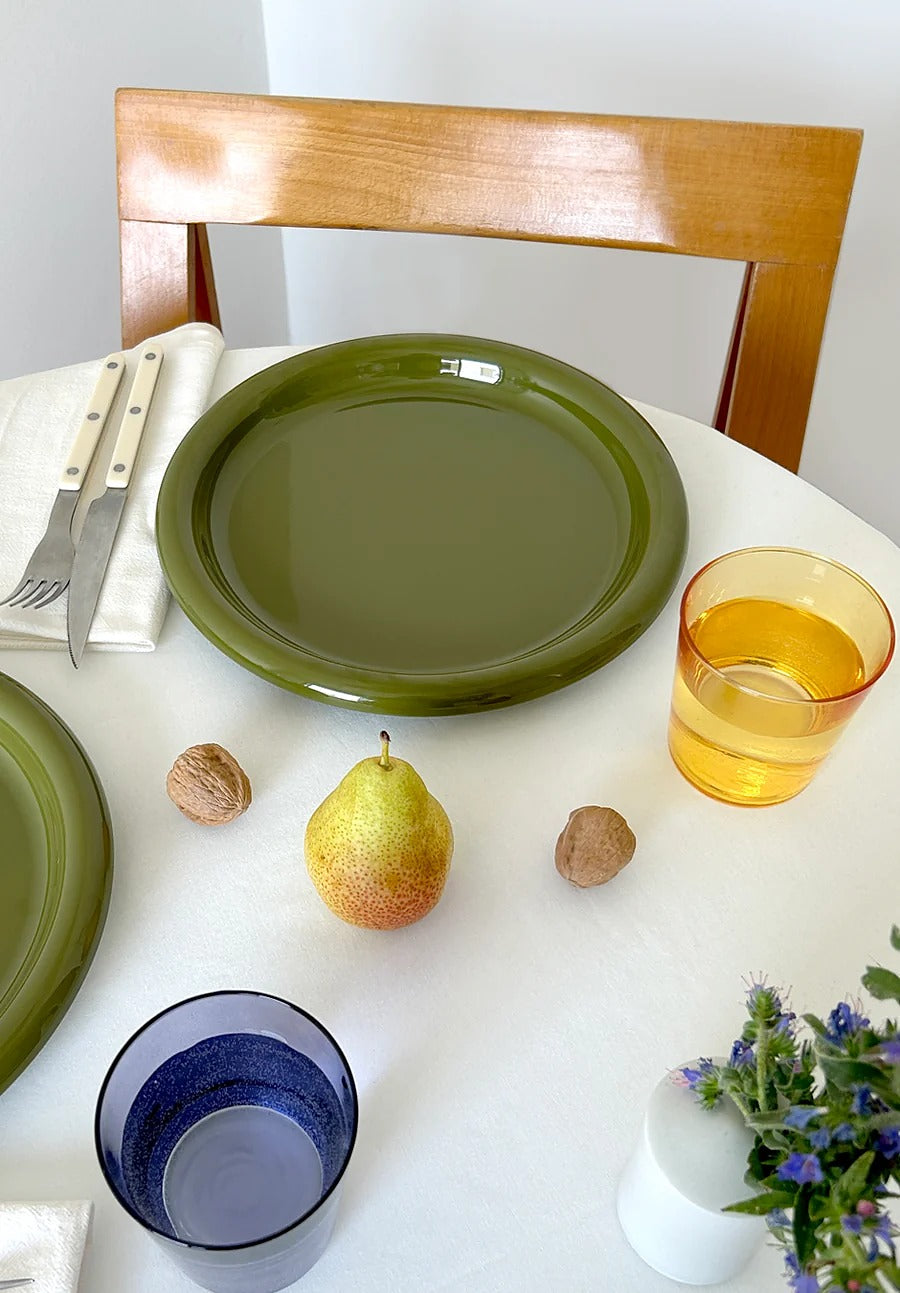 Rolli Dinner Plate in Olive - Set of 4 - Parkette.