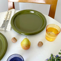 Rolli Dinner Plate in Olive - Set of 4 - Parkette.