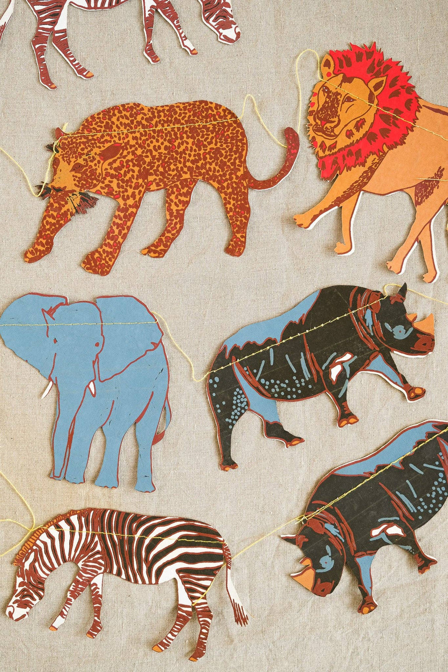 Safari Animals Sewn Garland - Parkette.