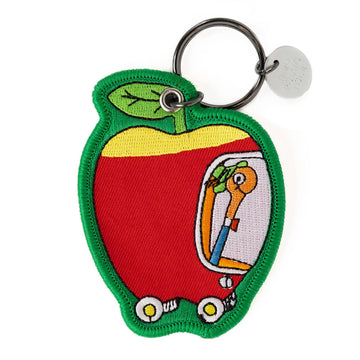 3P4 x Richard Scarry® - Apple Car Patch Keychain - Parkette.