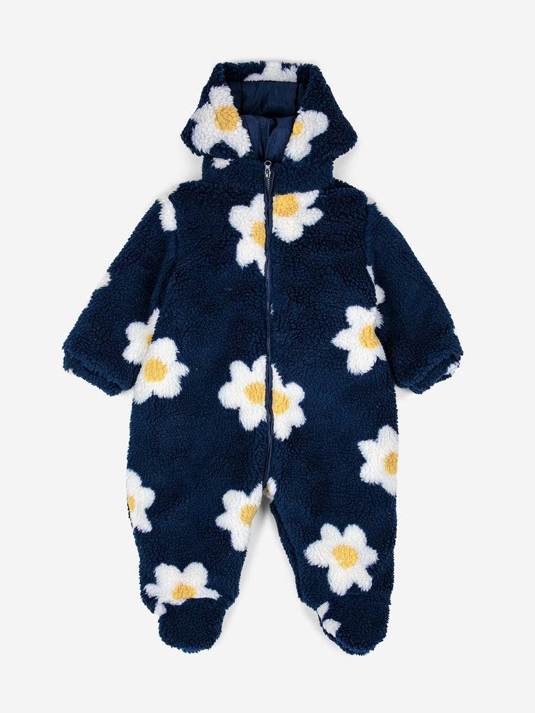 Baby Big Flower All Over Sheepskin Overall - Parkette.