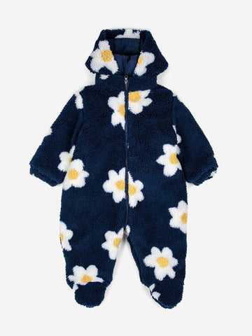 Baby Big Flower All Over Sheepskin Overall - Parkette.