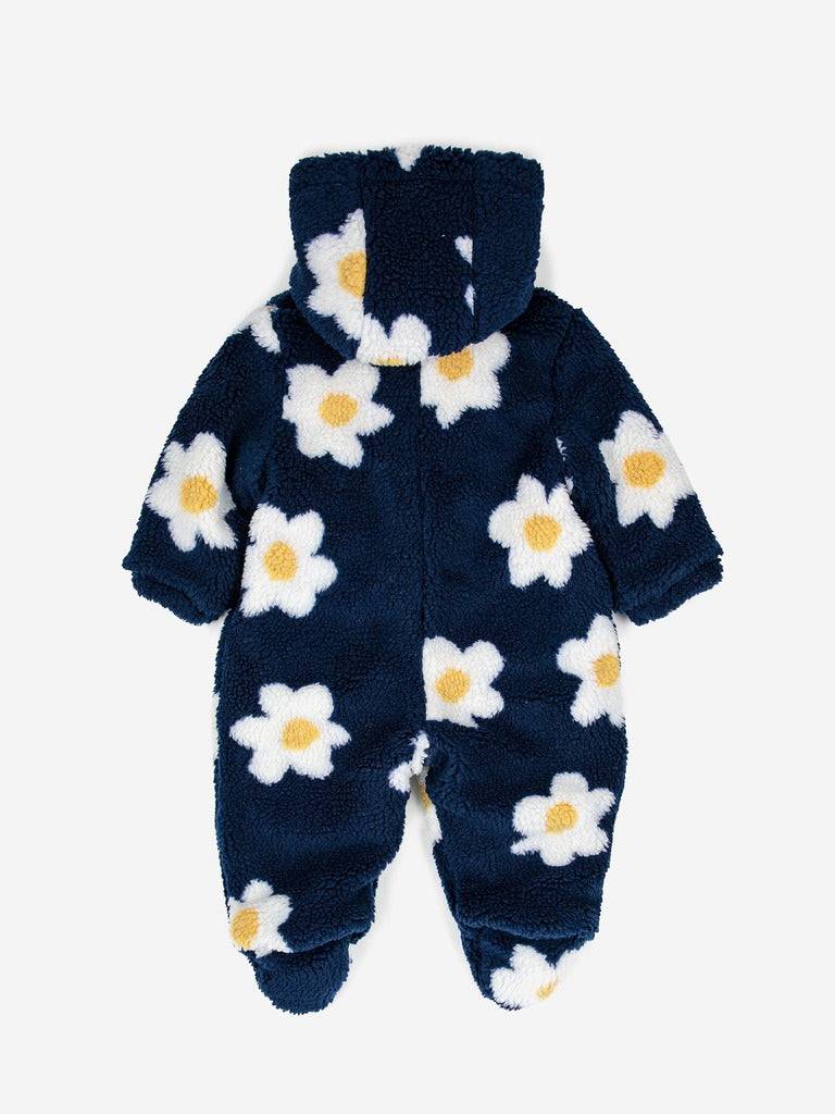 Baby Big Flower All Over Sheepskin Overall - Parkette.