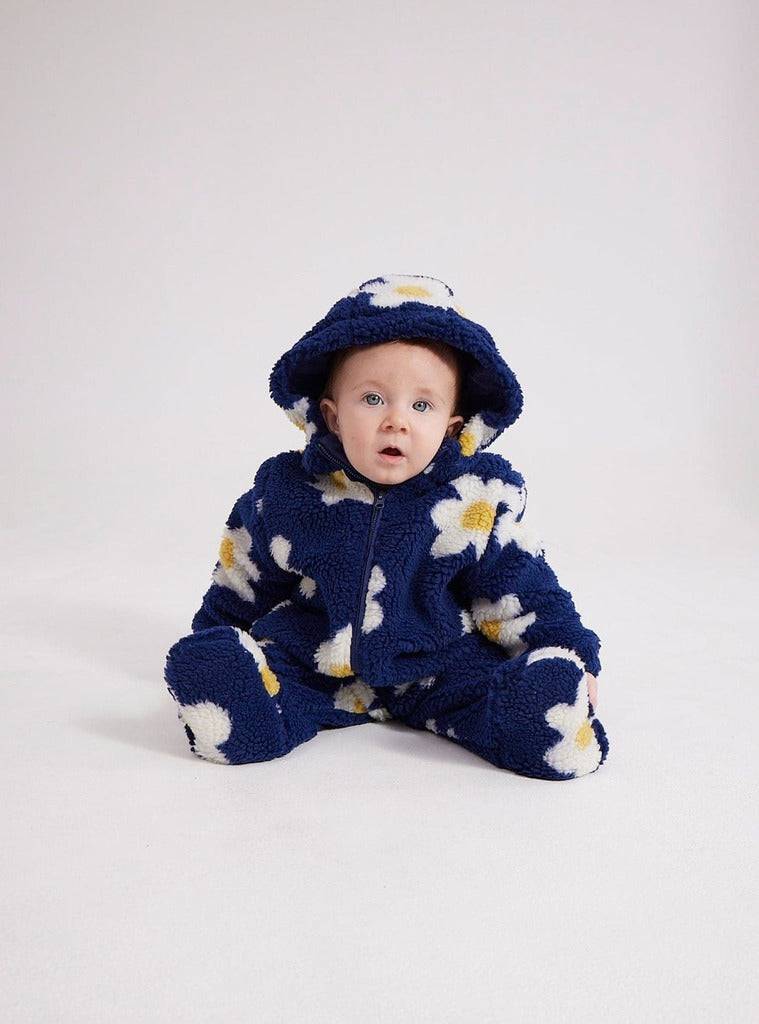 Baby Big Flower All Over Sheepskin Overall - Parkette.