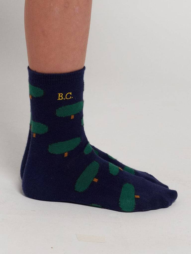 GREEN TREE ALL OVER LONG SOCKS - Parkette.