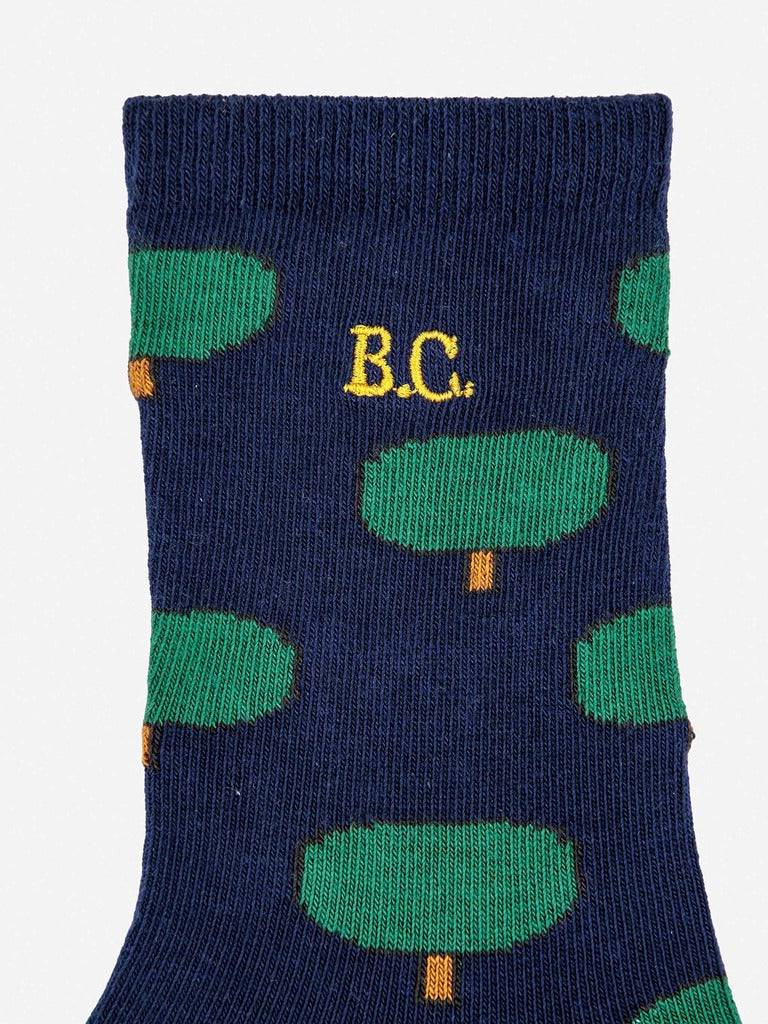 GREEN TREE ALL OVER LONG SOCKS - Parkette.