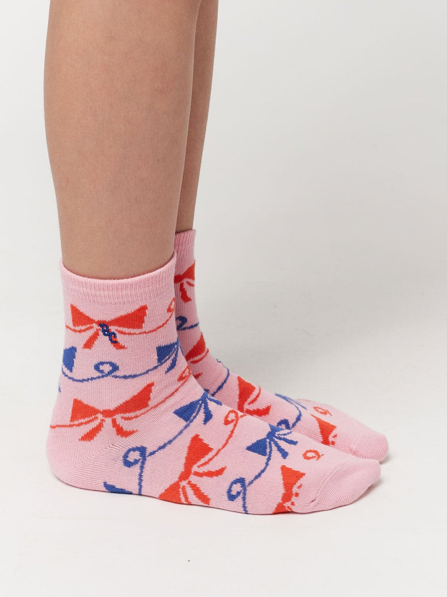 Rainbow and Ribbon All Over Short Socks 2-pack - Parkette.